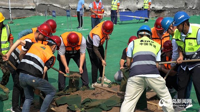 2022年青島市房屋建筑工程防汛應(yīng)急演練觀摩活動成功舉辦，23支隊伍同臺競技共筑安全防線